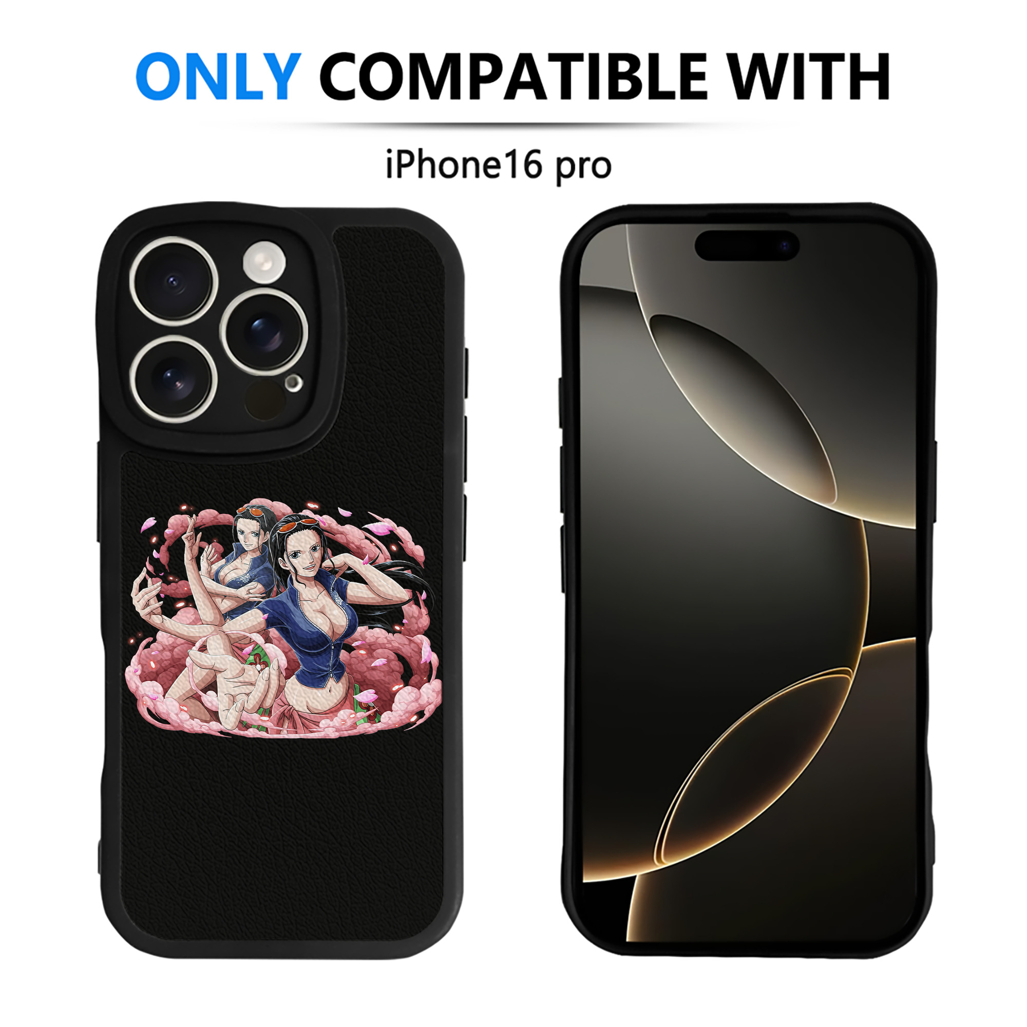 （画像用） ワンピース ニコ・ロビン ONE PIECE Nico Robin 【iPhone 16シリーズ対応】シリコンスマホケース（レザー調） 材質：シリコン